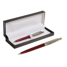 Handle Gift Ballic Calligrata, in the leatherette case PB J, automatic, Bordeaux body/silver