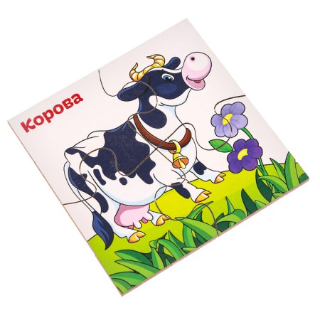 Developing puzzles made of wood "Pets" element: 5x5 cm-5