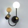 Bra "Antre" LED 46W 3000-6000K black and gold 19x18x40 cm