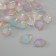 Decor for creativity plastic "Lilac-blue petal with gold" set of 25 pcs 2.3x1.6 cm