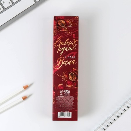 Handle Blue Blue Paste 0.7 mm in a gift box "Spring itself in your hands"-4