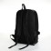 City backpack of artificial leather with lightning, 3 pockets, black color