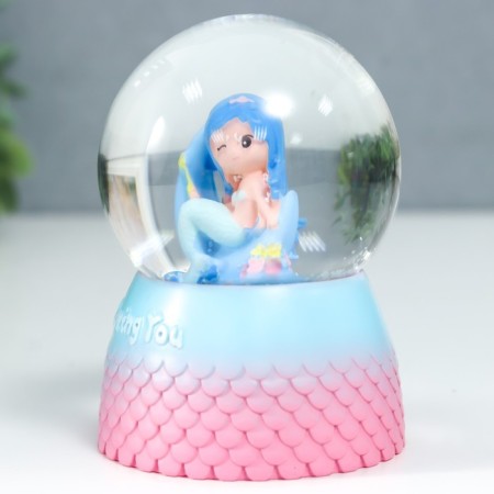 Souvenir Polystone Water Ball Light "Mermaid underwater" MIX 9.5x7x7 cm-4