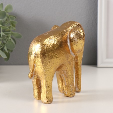 Polystone souvenir "Abstraction. Golden Elephant" 10.8x8.2x11.7 cm-2