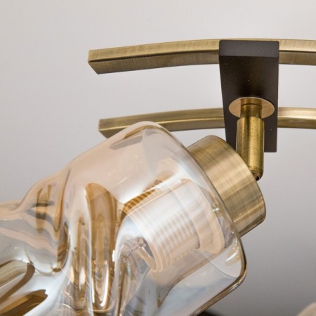 Ceiling chandelier Citilux "Merida" CL142154, 60x60x38 cm, 5x75W, E27, brown color-4