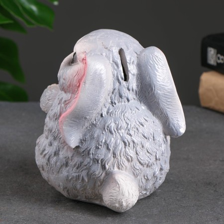 Piggy bank "Rabbit with carrots" 15x13x13cm-5