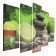 Carty clock is wall-mounted, modular "lime, candles and stone", silent, 80 x 140 cm