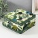 Casket for needlework "Tropical leaves on green" 20x20x11 cm