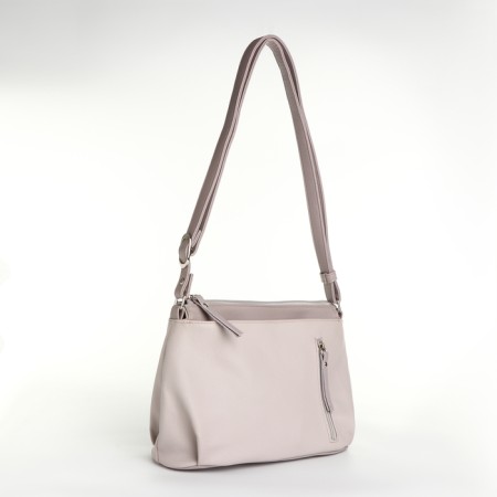 Cross-Bodi Vita with a zipper, beige color-2