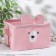 Storage basket with handles "Bear", 20 × 11 cm, pink color