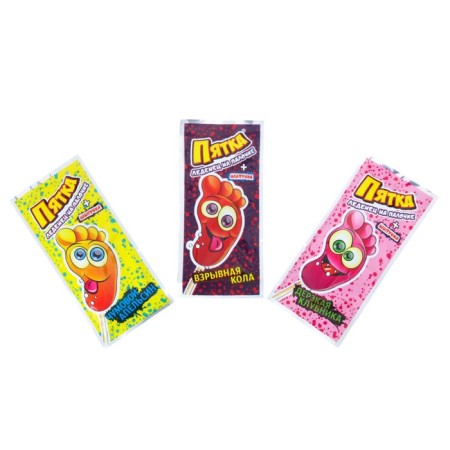 Caramel on the stick "Merry scare. Heel" with sour powder, 10 g-2