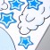 Sticker Plastic Interior color "Sleeping Bear for a month, among stars" 30x60 cm
