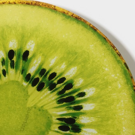 Plate Glass Dunnered Daulay "Romantic Kiwi", D = 20 cm-3
