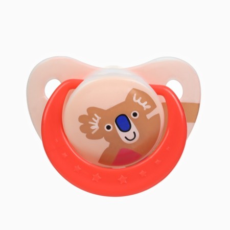 Set: nipple - a dummy with the holder of Koala, classic, +6 months, coral color-2