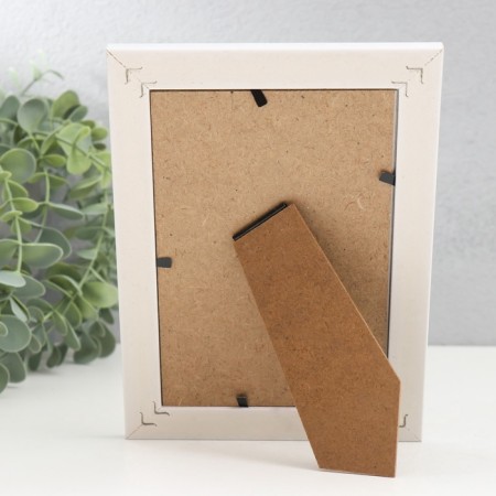Photo frame plastic 10x15 cm "Greek patterns" gold on white 18.5x13.5 cm-4