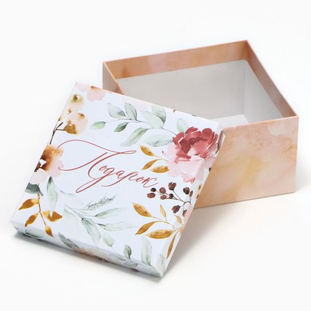Square gift box, packaging, “gift” 14 x 14 x 8 cm-2
