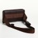 Male purse-clate on the zipper Textura, brown color