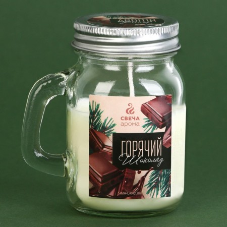 New Year's candle in a bank with a pen "Sweetness", chocolate-1