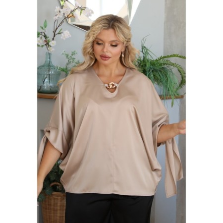 Female suit, size 48, beige color-12