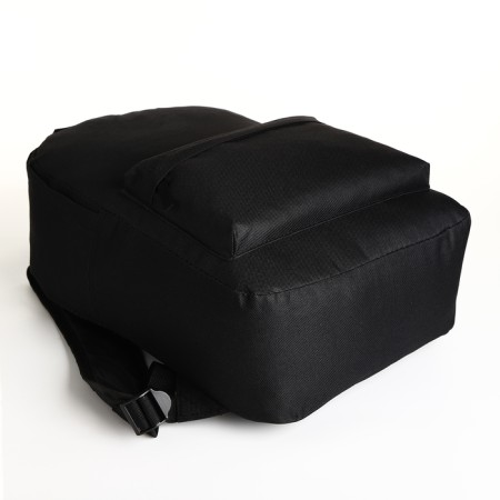 Youth backpack with lightning, external pocket, black color-4