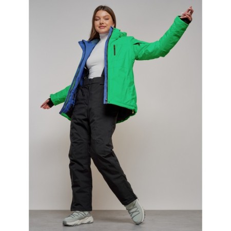 Ski costume women's winter, size 42, green color-20