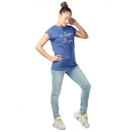 T -shirt Be Fearless be you, size 42, cornflower color-2