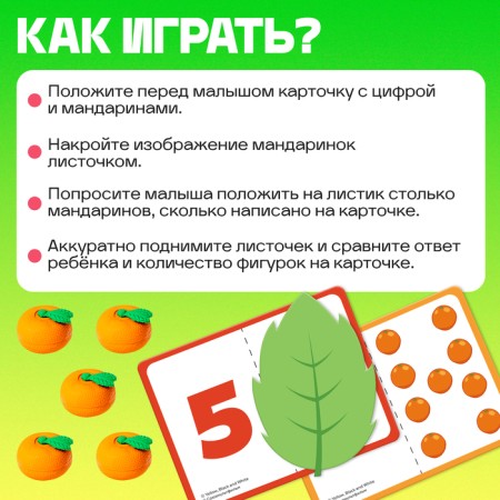 Developing set "Consider tangerines", Cheburashka-1