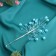 Decor "Crystal Tale" 17 cm, blue pearl