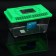 Carriage rectangular, 26.5 x 16.5 x 17 cm, green