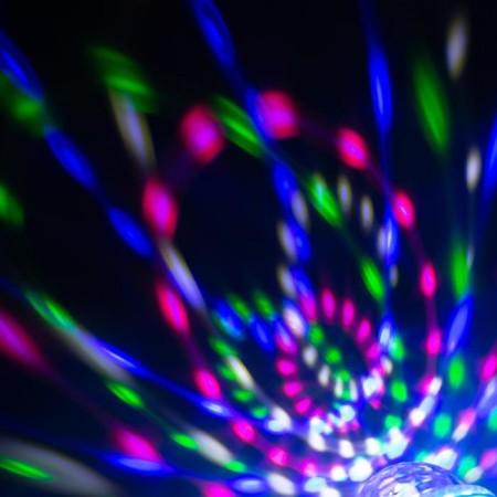 Light device "Around the sphere" 12 cm, E27, speaker, remote control, glow RGB-6