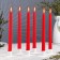 Antique candle, 2.2x 25 cm, red