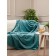 Texrepublic blanket, size 200x220 cm, turquoise color