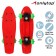 Penniboard Onlytop, 42x12 cm, PVC 50 mm wheels, plastic frame, red color