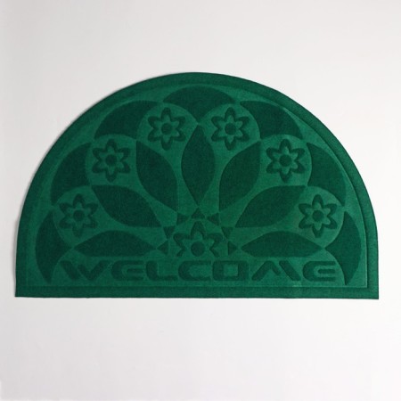 Mat with a moisture -drowning half -rounded without a trim “fan”, 50 × 80 cm, color mix-4