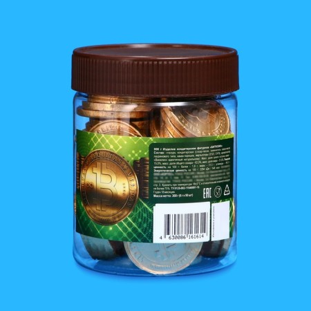 Confectionery "Bitcoin" in the bank, 6 g-6