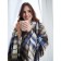 City plaid, size 150x200 cm, brown color
