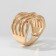 Ring Metal "Trend" triple interweaving, color gold, size 17