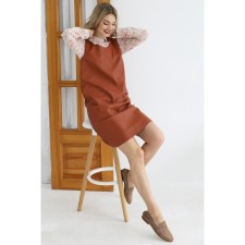 Eco -leather sundress, size 42