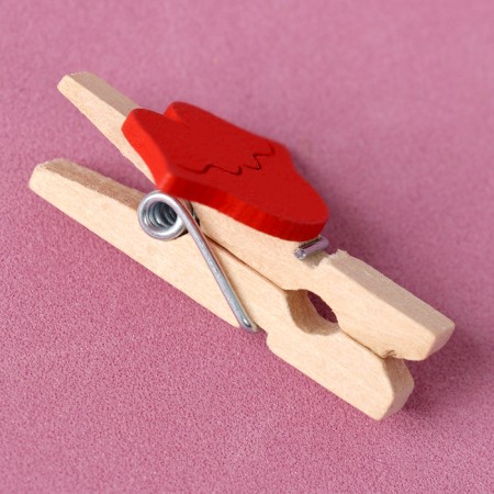 Decorative clothespins with a rope for the suspension "Sponges" set 10 pcs., 2.5 × 12.5 × 13.5 cm-2