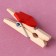 Decorative clothespins with a rope for the suspension "Sponges" set 10 pcs., 2.5 × 12.5 × 13.5 cm