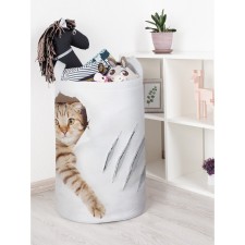 Корзина для игрушек «Кот с царапиной, размер 40х60 см