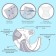 Reusable diaper, fleece, color is light gray