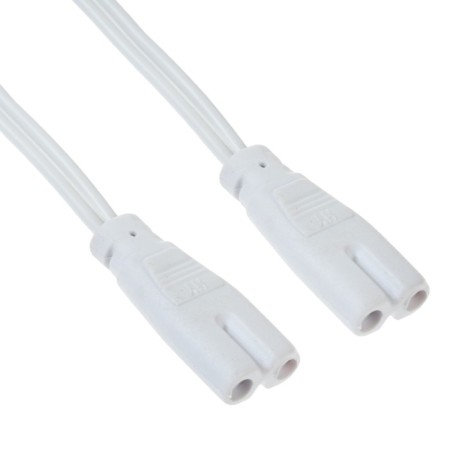 Connective wire for lamps, connector l/n, 100 cm, white-1