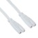 Connective wire for lamps, connector l/n, 100 cm, white