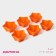 A set of silicone forms for baking the share "Rib. Star", 7 × 7 × 3.5 cm, 6 pcs, color orange