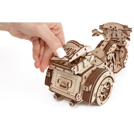 A prefabricated EWA wooden model “Motorcycle. Trike "-6