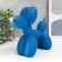 Souvenir Polystone "Air Ball - Dog with gold nose" Blue 7.5x20.5x17.5 cm