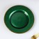 Glass dessert “Emerald”, d = 21.5 cm, green color with gold tap