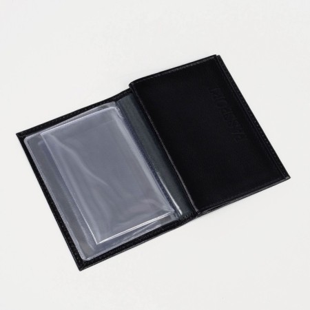 Cover for auto documents and passports, black color-5
