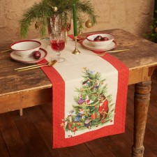 Walking on the table Ethel Noble Christmas 40x147 +/- 5 cm, 100% HL, sarzha 190 g/m2